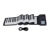 Piano portátil enrollable de 88 teclas, teclado electrónico plegable, teclado de silicona flexible, fácil de transportar