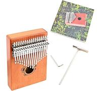 Piano portátil for pulgar, 1 juego de piano for pulgar, 17 teclas: yema del dedo, piano for pulgar, madera o con martillo, libro de instrucciones for niños, adultos, principiantes, instrumentos musica