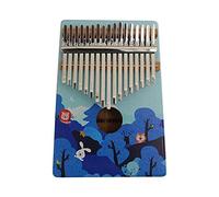 Piano portátil Piano de pulgar, o, Piano de pulgar de madera portátil de 17 teclas con dibujo coloreado Instrumento musical Regalo for amantes de la música Estudiantes principiantes (Tamaño: Animales)