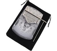 Piano portátil Piano de pulgar, piano de mano de 17 teclas Precioso y delicado diseño de ciervo pequeño y portátil Juguete de piano de pulgar con paño de limpieza Martillo Libro de instrucciones