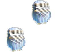 Piano portátil Piano de Pulgar, Piano de Pulgar Holográfico Claro Piano de Pulgar Acrílico Claro 17 Teclas Arco Iris (Color: Colorido, Tamaño: 13X15CM) (Color : Transparent, Size : 13X15CM)