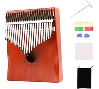 Piano portátil Piano de pulgar, Piano de pulgar portátil de madera con bolsa de transporte Martillo de afinación Paño de limpieza Protector de dedos Pegatinas Libro de música for amantes de la música