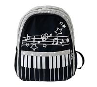 Piano Print Travel Backpack - Large Capacity Laptop Bookbag For School