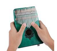 Piano Pulgar, 17 Teclas Piano Pulgada Ballena Piano Mini Kalimba Caoba EQ Piano de Pulgada Instrumento Musical con Micrófono para Niños Principiantes (Verde)