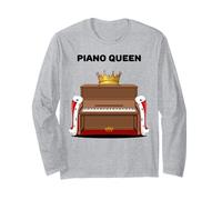 Piano Queen | Camiseta de piano para niñas | Pianista de piano para mujer Manga Larga