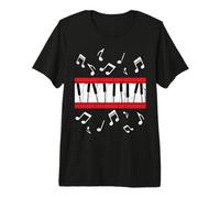 Piano Retro Música Notas Teclado Músico Pianista Clásico Camiseta Premium