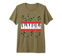 Piano Retro Música Notas Teclado Músico Pianista Clásico Camiseta Premium