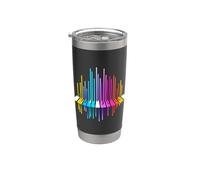 Piano Retrowave Jazz Música Pianista Vaso térmico de acero inoxidable de doble pared