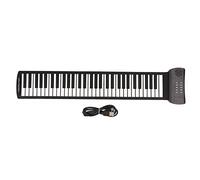 Piano roll up 61 teclas estándar piano portátil con 16 sonidos 6 canciones demo altavoces integrados soporte MIDI control grabación efectos sustain vibrato para todas las y