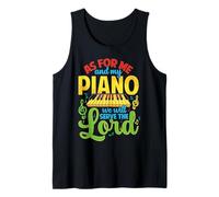 Piano Serve The Lord Christian Piano Player Teclado Pianista Camiseta sin Mangas