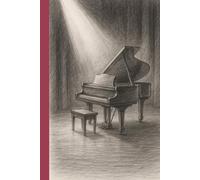 Piano Stage Notebook: Elegant Grand Piano Sketch Journal for Musicians and Dreamers | 110 Pages | 6 x 9