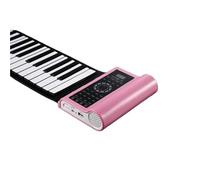 Piano Teclado Piano Electrónico Portátil De 88 Teclas Plegable Suave Eléctrico Digital Enrollable Teclado Musical Para Principiantes(Pink)