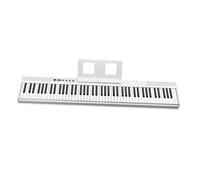 Piano Teclado Teclado De Piano Electrónico Portátil De 88 Teclas, Tamaño Completo, Teclado Semipesado, Piano Eléctrico Con Pedal De Sustain(White)