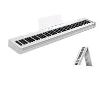 Pianos Digitales Para Piano Eléctrico Portátil Plegable De 88 Teclas Para Adultos Y Principiantes Instrumentos De Teclado Profesionales Órgano Electrónico(White)