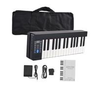 Pianos Digitales Para Piano Electrónico Plegable De 61 Teclas Teclado De Piano Sensible Plegable De 61 Teclas Con Funda Para Piano Y Pedal De Sustain Recargable