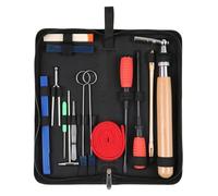 PianoTuningRepairToolsPartsAccessories， Juego de 16 herramientas de afinación, llave de afinación de mango largo, sordina de goma, destornillador, pinzas, martillo, tira de fieltro con temperamento, h