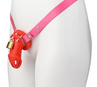 PIAOAO Jaula de entrenamiento de resina para hombre Correa elástica Anti-Shedding A75-95, rojo, Corto