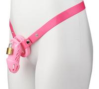 PIAOAO Jaula de entrenamiento de resina para hombre Correa elástica Anti-Shedding A75-95, Rosa, Corto