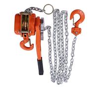 PIAOCAIYIN 1650 libras 3/4 toneladas 10 pies palanca bloque cadena polipasto manual de aleación de acero tipo trinquete viene junto equipo de elevación para talleres, garajes, naranja