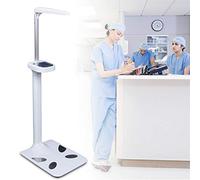 PIAOCAIYIN Dispositivo de medición de grasa corporal, báscula digital profesional para médicos, báscula médica digital para peso corporal con pantalla LCD, capacidad de 440 libras, escala de altura de