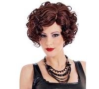 Piaolign Pelucas Pelucas Pelucas De Pelo Corto Y Liso Mujer Pequeño Volumen Lugar De Trabajo Peluca De Red Rosa Femenina Tocados