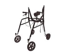 PIAOLING Andador de Acero con polea, Equipo de Entrenamiento de rehabilitación de extremidades Inferiores Plegable, rodamiento de Alta Carga, reposabrazos extraíble, Carro de Freno