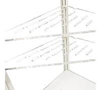 PIAOLOGY - 2 estantes de repuesto para armario alto de invernadero IKEA Milsbo, estantes de esquina triangulares acrílicos, accesorios adicionales