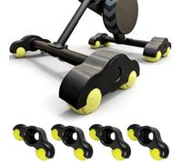 Piashow 4 piezas de plataforma Rocker Feet para entrenamiento de rodillos Wahoo Kickr Core con 8 pelotas de tenis, entrenador de bicicleta portátil con placa basculante, adaptador de pies para