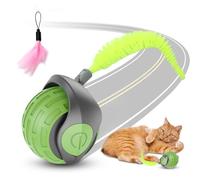 Piashow Juguete para gatos, 2025 nuevo Magic Ball Perro, juguete interactivo para perros, pelota de juguete para perros eléctrica, autoempleo con cola de repuesto (verde)