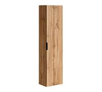 PIASKI Armario Alto de baño ADEL Oak, Armario de baño Colgante, Tiradores Dorados, Muebles de baño fresados