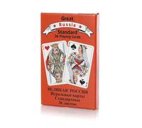 Piatnik Great Russia Standard - 36 cartas de juego con diseño ruso ilustrado en el rey de la jota, as marcado con "T", ideal para Durak, skat, Jass, etc.