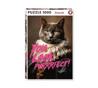 Piatnik Puzzle de 1000 Piezas, diseño con Texto You Look Purrrfect