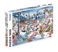 Piatnik-Puzzle Rompecabezas de cómic de esquí navideño de 1000 Piezas-Ilustrado por François Ruyer-Fabricado en Austria-5351, Multicolor, Large (5351)