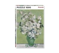 Piatnik- Van Gogh - Jarrón con Rosas Blancas: Rompecabezas de 1000 Piezas, tamaño 68 x 48 cm, Multicolor (559846)