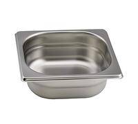 Piazza 220602 - Barreño GN 1/6 de acero inoxidable, 17,6 cm de longitud, 16,2 cm de ancho, 2 cm de altura