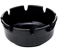 Piazza 6 ceniceros de exterior de diseño redondo de plástico de 10 cm - Ceniceros de mesa para cigarrillos y cigarros adecuados para casa, jardín, bares, restaurantes, hoteles - Color negro [6
