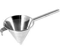 Piazza Colador/tamiz grande de acero inoxidable con soporte de gancho frontal, 24 cm de diámetro