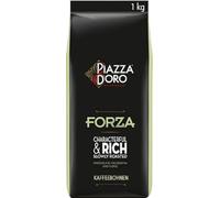 Piazza D'Oro Forza - Granos de café (1 kg, granos de café, granos completos, sabor y café expresivo, tostado oscuro, 100% árabe, ideal para espresso, capuchino, latte macchiato)