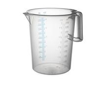 PIAZZA - Jarra graduada profesional de plástico con mango cerrado, capacidad 5L, jarra para agua y líquidos alimentarios - Medidor graduado para pesar alimentos con báscula de cocina, fabricada en