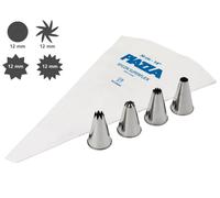 Piazza Juego De 4 Puntas Para Manga Pastelera Surtidas Con Bolsa 12 mm