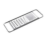 PIAZZA - Rallador de queso manual de acero inoxidable - 3 cuchillas diferentes 11 x 28 cm - Ideal también para verduras, limón, manzana, patatas, zanahorias, cítricos