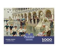 Piazza San Marco Puzzle De Madera Impermeable DIY Puzzles De 1000 Piezas para Adultos Imposible Rompecabezas para Decoración del Hogar
