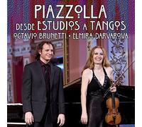 Piazzolla : Desde Estudios a Tangos, transcriptions pour violon et piano. Darvarova, Brunetti.
