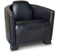 PIB Sillon de cuero negro