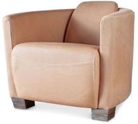 PIB Sillón en cuero marrón claro