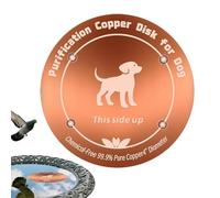 Pibumuse Disco de cobre para bebedero de pollo, disco universal reforzado con cobre de 10 cm, bebedero para pájaros, para alimento, aviario, pinzones, periquitos, casa, jardín, patio, paisajismo