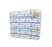 pic Bear Cambiador con certificado Oeko-Tex, diseño de rayas azul-blanco | Certificado Öko-Tex Standard 100 y libre de sustancias nocivas, para padres que miran de cerca en el material y el acabado