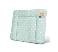 pic Bear Cambiador de 80 x 72 cm para cambiador, cómoda (estrellas celadon) | Cambiador lavable para bebé, 80 x 72 cm, acolchado, antideslizante y certificado Öko-Tex Standard 100