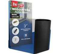 PIC Mosquiteras para Ventanas 130x150 cm, Pack de 3 con Cinta Autoadherente