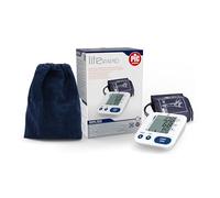 Pic Solution - Literapid - Medidor de presión arterial de brazo digital, aparato automático para medir la presión arterial en casa, clínicamente validado, blanco y azul